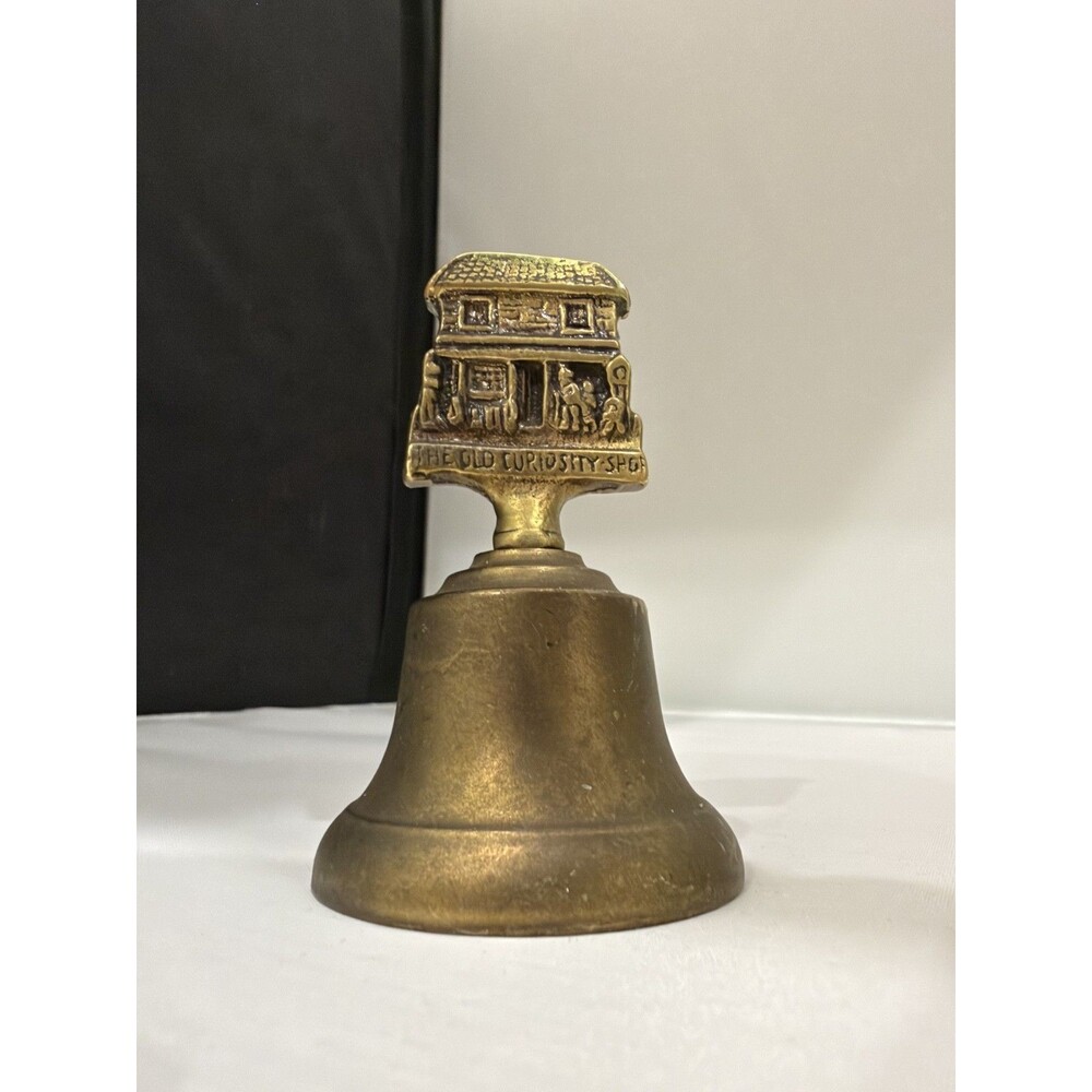 Vintage Peerage Brass Old Curiosity Shop Bell Charles Dickens England 3.25"